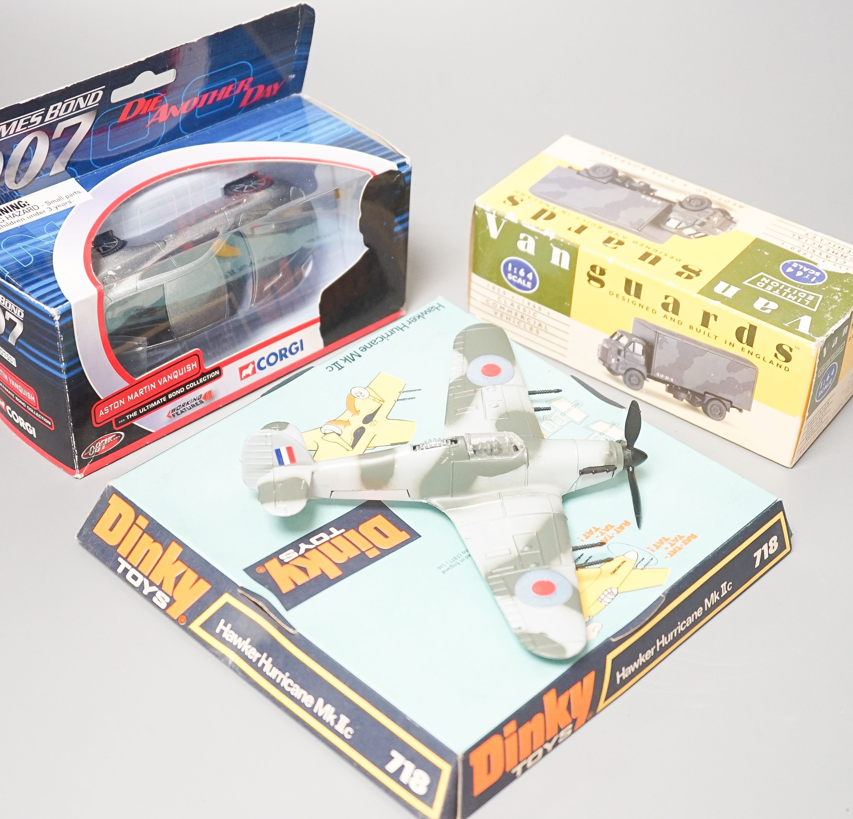 Dinky toys No. 6 Shepherd Set, 718 Hawker Hunter, other die cast toys and a boxed Corgi Toys Heavy Haulage gift set, Limited Edition